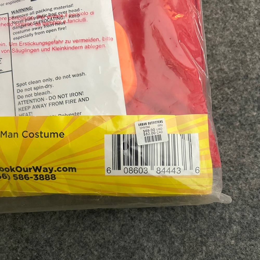 AIR DANCERS Inflatable Tube Man Halloween Costume RED NWT LookOurWay - Picture 5 of 6